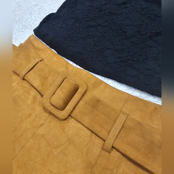 Zara suede skirt Lace crop top Bundle - Picture 2 of 6